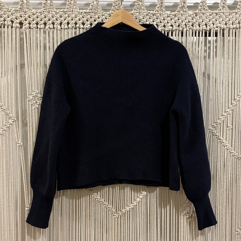 A.L.C. Dark Navy Knit Mock Neck Sweater